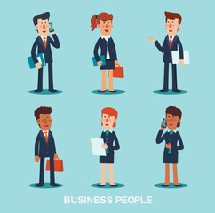 Business people vector collection
