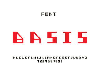 Basis font. Vector alphabet