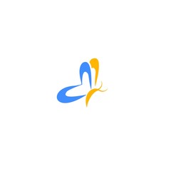 Fototapeta premium butterfly logo design vector