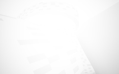 Abstract white interior of the future. 3D illustration and rendering