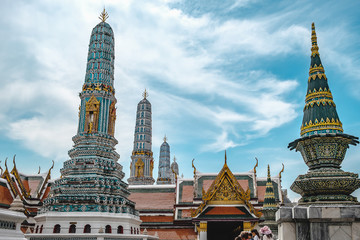 Tourists from around the world are visiting Wat Phra Kaew in the Royal Palace of Thailand. Located in Bangkok, the nation's capital, on October 23, 2018.