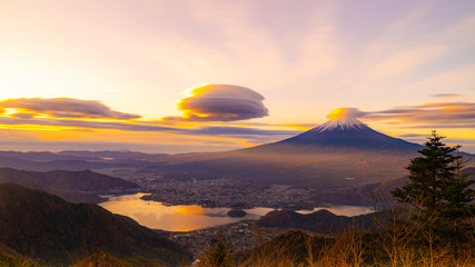 sunset fuji