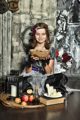 The young witch conjures