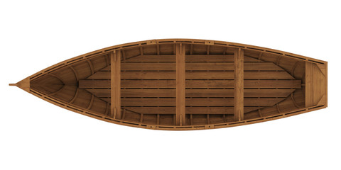 Wooden Boat Isolated