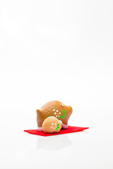 年賀状にイノシシ