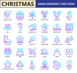 Christmas Gradient Line set