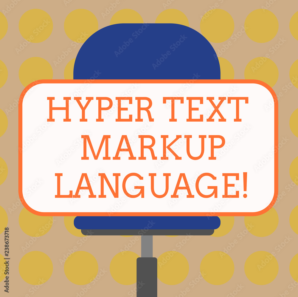 Wall mural word writing text hyper text markup language. business concept for standard languages for the creati