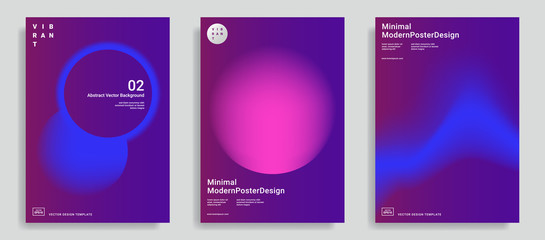 design templates with vibrant gradient shapes - 238674158