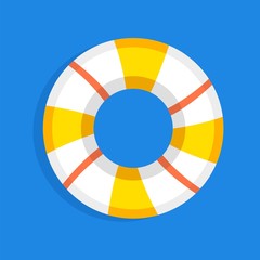 Obraz premium retro flat lifebuoy icon concept. vector illustration design