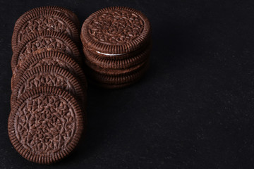 Chocolate cream biscuits