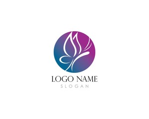 Beauty Butterfly Logo Template Vector icon design
