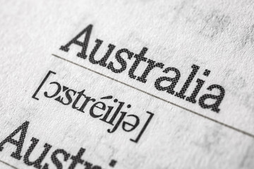 word australia and phonetic alphabet