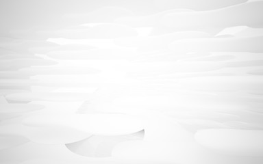 Fototapeta premium White smooth abstract architectural background. 3D illustration and rendering