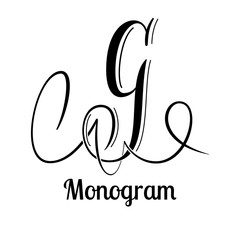Elegant monogram design - letter G