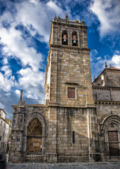 Fototapeta na wymiar Cathedral Bells with Bold Sky, Braga, Portugal