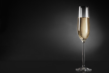 New year background with champagne glass