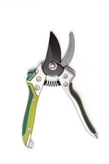 Gardening scissors isolated on white