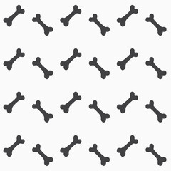 Seamless pattern with bones for pets. Or bones from the trash