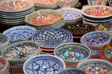 colored and handmade cups