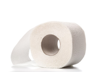 Roll Of Toilet Paper Isolated On White Background
