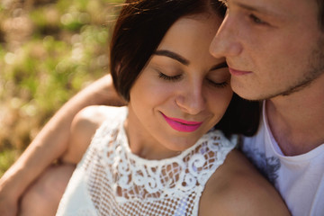 Obraz premium Love story, portrait of young couple