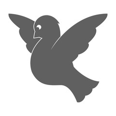 Dove Silhouette. Symbol of Peace, Love, Tolerance and Trust. Vector Illustration.