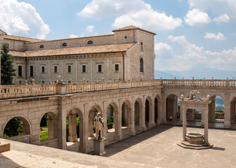  Cistern in the Cloister of Bramante, Benedictine abbey of Montecassino. Italy
