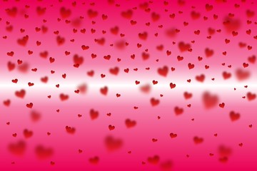 drops of love on pink background