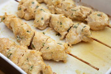 Chicken tikka skewers