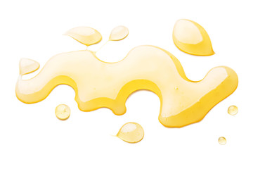 Sweet honey smear isolated on white background