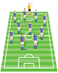 fußballspieler auf den Spielfeld