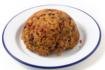 college pudding on a plate