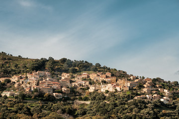 Fototapeta premium The village of Occhiatana in the Balagne region of Corsica