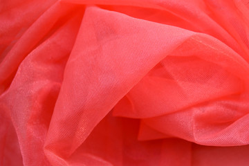 red silk fabric background fabric folds, drape, bud, rose petals