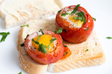 Eggs with tomatoes