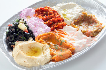Arab or Turkish mezze plate