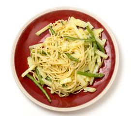 Ligurian style veg pasta with pesto