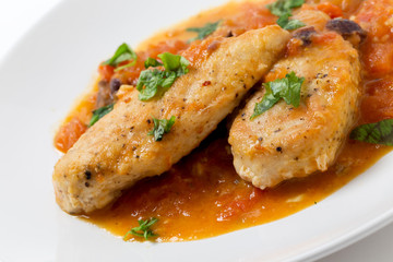 Chicken provencal angled