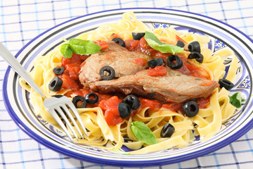 Veal Mediterranean side view