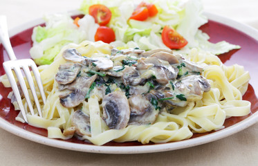 Tagliatelle in cream source