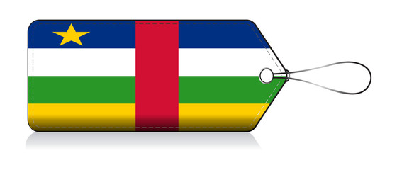 Central African flag , Label of  Product made in Central africa © VectorPart