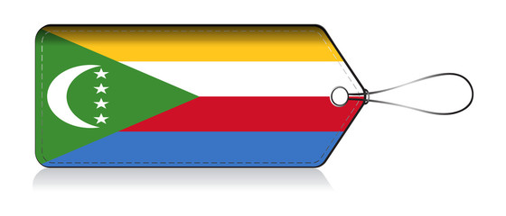 Comoran flag , Label of  Product made in comoros © VectorPart