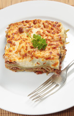 Homemade lasagne vertical
