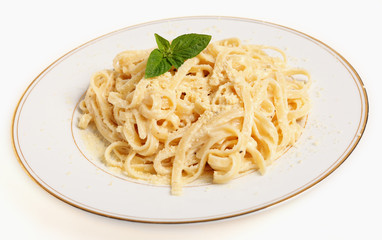 Fettuccine all Alfredo plate
