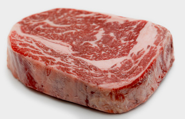 Wagyu ribeye steak raw
