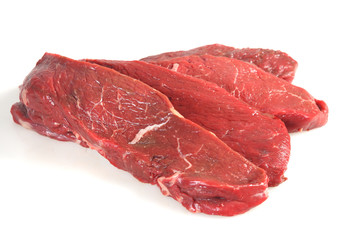 Rump steaks over white