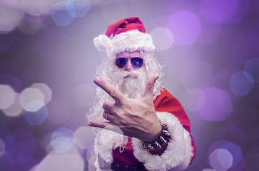Cool rock Santa Claus