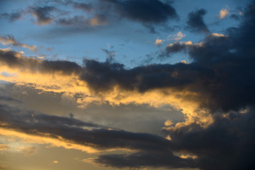 Civil twilight Sky with Clouds