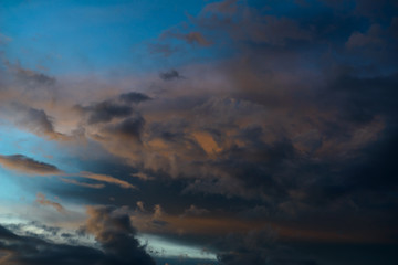 Naklejka na ściany i meble Civil twilight Sky with Clouds