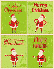 New Year Greeting Cards Design with Saint Nicholas